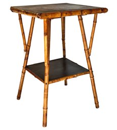 A Mid-19th Century British Colonial Tiger Bamboo Side Or Tea Table