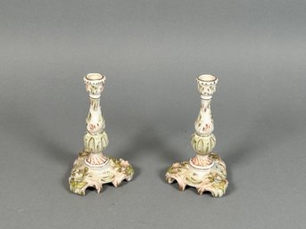 Antique Early 1900s Small Candlesticks