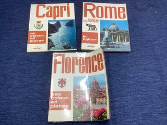 Rome, Capri, And Florence Photo Book Lot