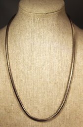 Fine Italian Sterling Silver 925 Slinky Style Chain Necklace 18' Long