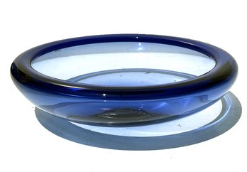 A Modern Art Glass Serving Bowl, Signed On Base