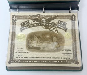 Binder Of 13 American Revolution Bicentennial Commemorative Dollars