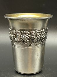 Sterling Silver Kiddush Cup.  Judaica Wine Cup.  50 Grams, 3.5' Tall