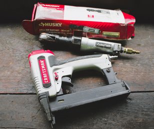 Husky 3/8' Air Ratchet & Sears Craftsman 1/4' Crown Stapler