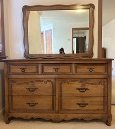 Huntley Seven Drawer Dresser With Attached Mirror