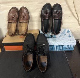 Dockers Shoe Black 11M Leather Upper, Dockers Ant Brown 8 1/2 Loafers, Sperry Top Slider Loafers 91/2. LPA5