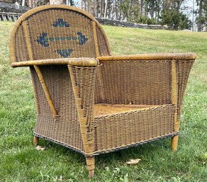 A Vintage Wicker Arm Chair