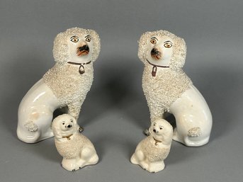 Antique Staffordshire 'Confetti' Dog Figures