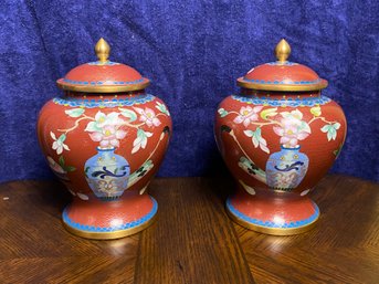 2 Piece Antique Chinese Jar