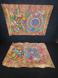 Beautifully Colored Bark/ Parchment Paintings- Calendars?