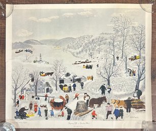 Sugaring Off By Grandma Moses Print