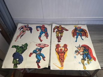 Lot Of 8 Vintage Marvel Posters