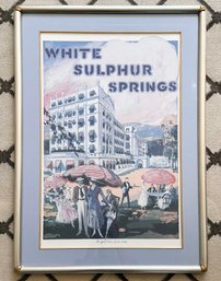 A White Sulfur Springs Travel Lithograph, C. 1913 The Greenbrier Hotel