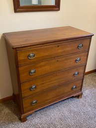 Antique American 4 Drawer Dresser Heavy Smooth Drawers 39x19x41 Nice Piece Solid