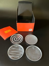 A Set Of Modern Salviati Italian Chrystal Coasters - Set Of 4