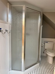 A Fiberglass Corner Shower With Grohe Hardware - Bath-B