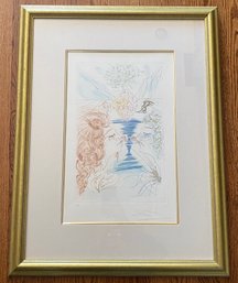 Pencil Signed Salvador Dali Etching Artist Proof ADAM AND EVE