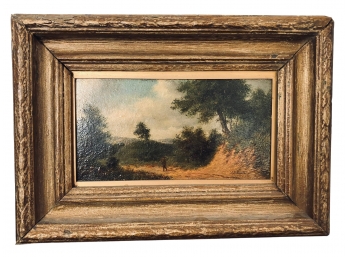 John Bunyan Bristol Signed Oil Landscape W Figure