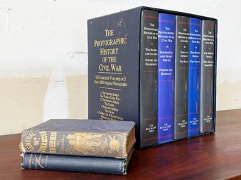 5 Volume Book Set Of 'Photographic History Of The Civil War' Plus General Wm Tecumseh Sherman By Rev. P. C. He