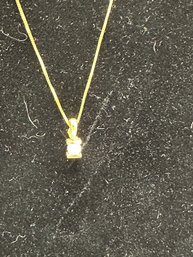 Beautiful 14k Gold Chain With Diamond Pendant