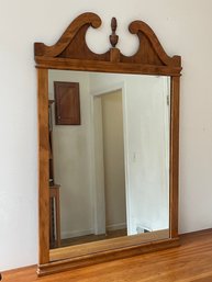 Vintage Traditional Solid Wood Pediment Wall Mirror