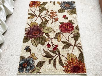 A Non-slip Floral Area Rug