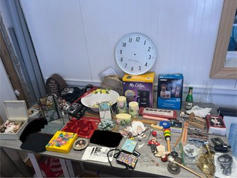 Table Lot Of Misc Items