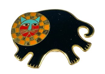 Enamel Cat Brooch By Laurel Burch 'Bartholomew'