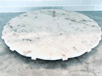 Honed Marble Stone Swivel Platter LOC: F2)
