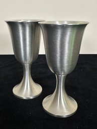 Pair Of Pewter Goblets