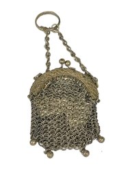 Victorian Chainmail Change Purse With Ring Holder