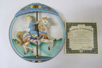 Bradford Exchange Carousel Daydreams ' All Aboard' 3D Musical Plate With Motion