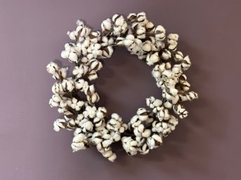 A Striking Cotton Boll Wreath