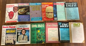 12 Vintage Digest Magazines ~ Science, Fact & Book ~