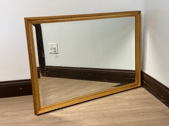 A Gorgeous, Quality Beveled Mirror In An Elegant Gilt Frame, Vintage