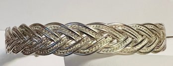 NICE STERLING SILVER BRAIDED CUFF BRACELET