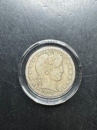 1909 Barber Silver Quarter