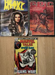 Vtg 3 Comic Books  -Animated Books Marvel Tales, Epic By Marvel,Heavy Metal Animated