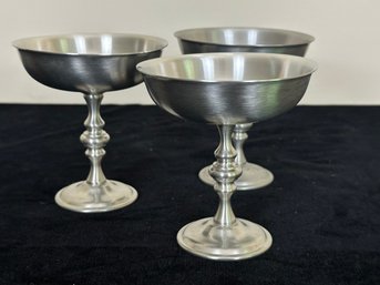 Pewter Dessert Cups - Set Of 3