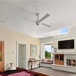 A Contemporary White Ceiling Fan - Primary