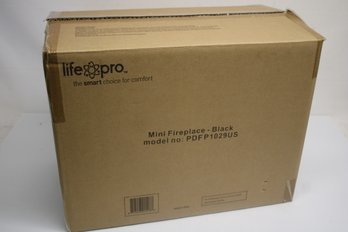 New In Box Mini Fireplace In Black - Model #PDFP1029US From Life Pro