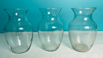 Trio Of Glass Vases Lot 4