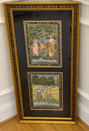 Nicely Framed Painting On Silk