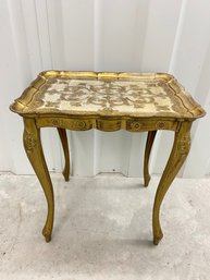 Small Decorative Florentine Table Made In Italy 16.5x12.5x20