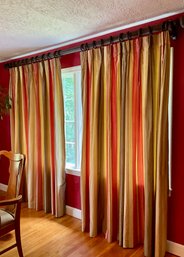 Set Of 4 Fine Quality Striped Custom Made Drapes