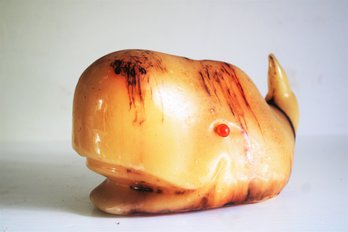 Large Vintage Wax Whale Candle