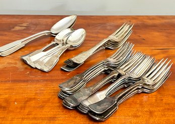 A Large Collection Of Silver Plated Flatware By Rogers Bros. And Reed & Barton