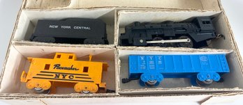 4 Marx Train Boxcars In Original Box