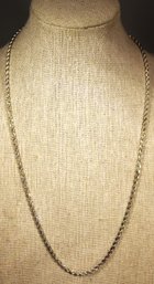 Sterling Silver Rope Turn Chain Necklace 20' Long