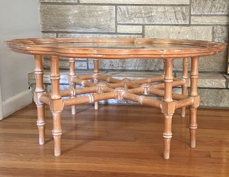 Mid Century French Country Piecrust Cocktail Table